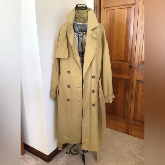 Women’s Pleated Back Trench Coat Nili Lotan x Target Khaki 3X - Picture 4 of 8